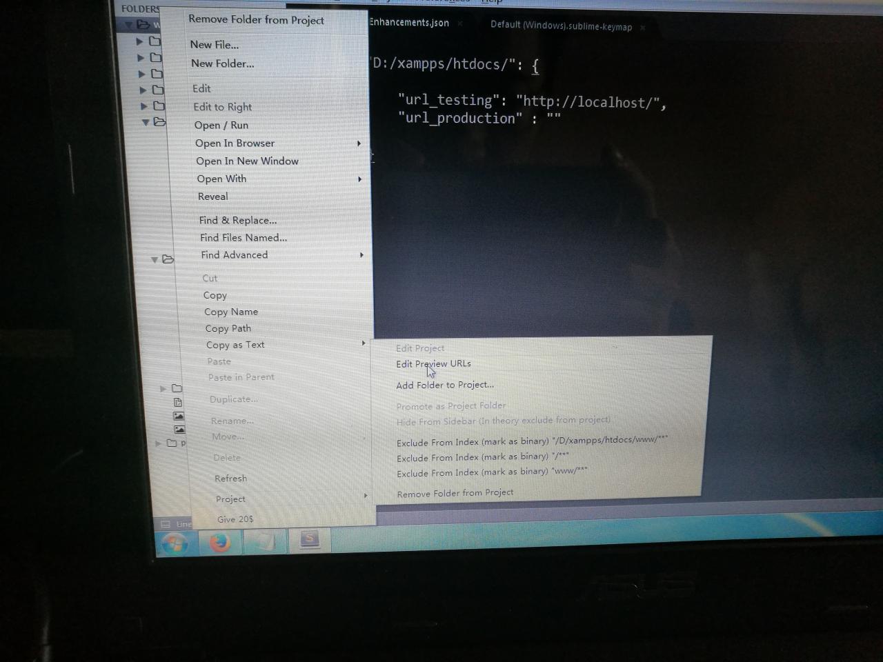 sublime text3 设置在浏览器中一键预览PHP文件